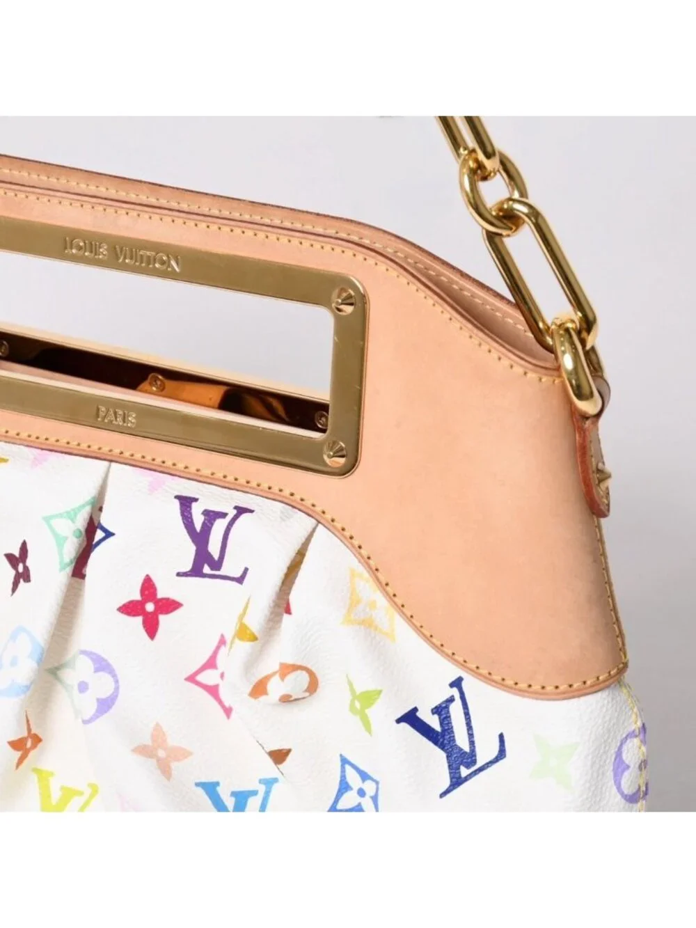 Louis Vuitton Monogram Multicolor Judy PM Takashi Murakami Handbag White